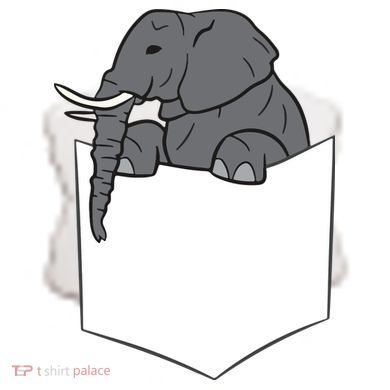 Elephant In A Pocket Funny Pocket Elephant Ceramic Ornament