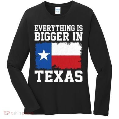 Everything Is Bigger In Texas Vintage Houston Dallas Austin Women's Long Sleeve Shirt