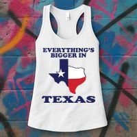 EVERYTHING IS BIGGER IN TEXAS Funny Women's Tank Top thumb 3