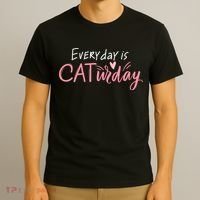 Everyday Is Caturday Cat Lover T-Shirt thumb 3