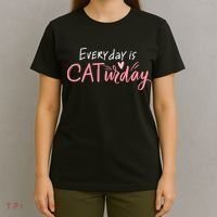 Everyday Is Caturday Cat Lover T-Shirt thumb 4