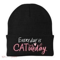 Everyday Is Caturday Cat Lover Beanie thumb 0