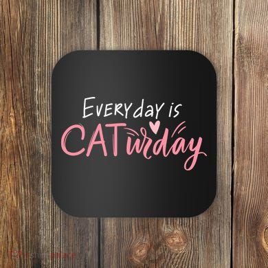 Everyday Is Caturday Cat Lover Coaster