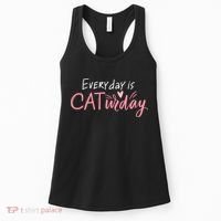 Everyday Is Caturday Cat Lover Women's Tank Top thumb 0