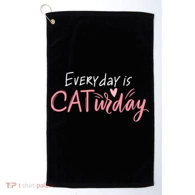 Everyday Is Caturday Cat Lover Golf Towel