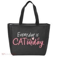 Everyday Is Caturday Cat Lover Tote Bag thumb 0