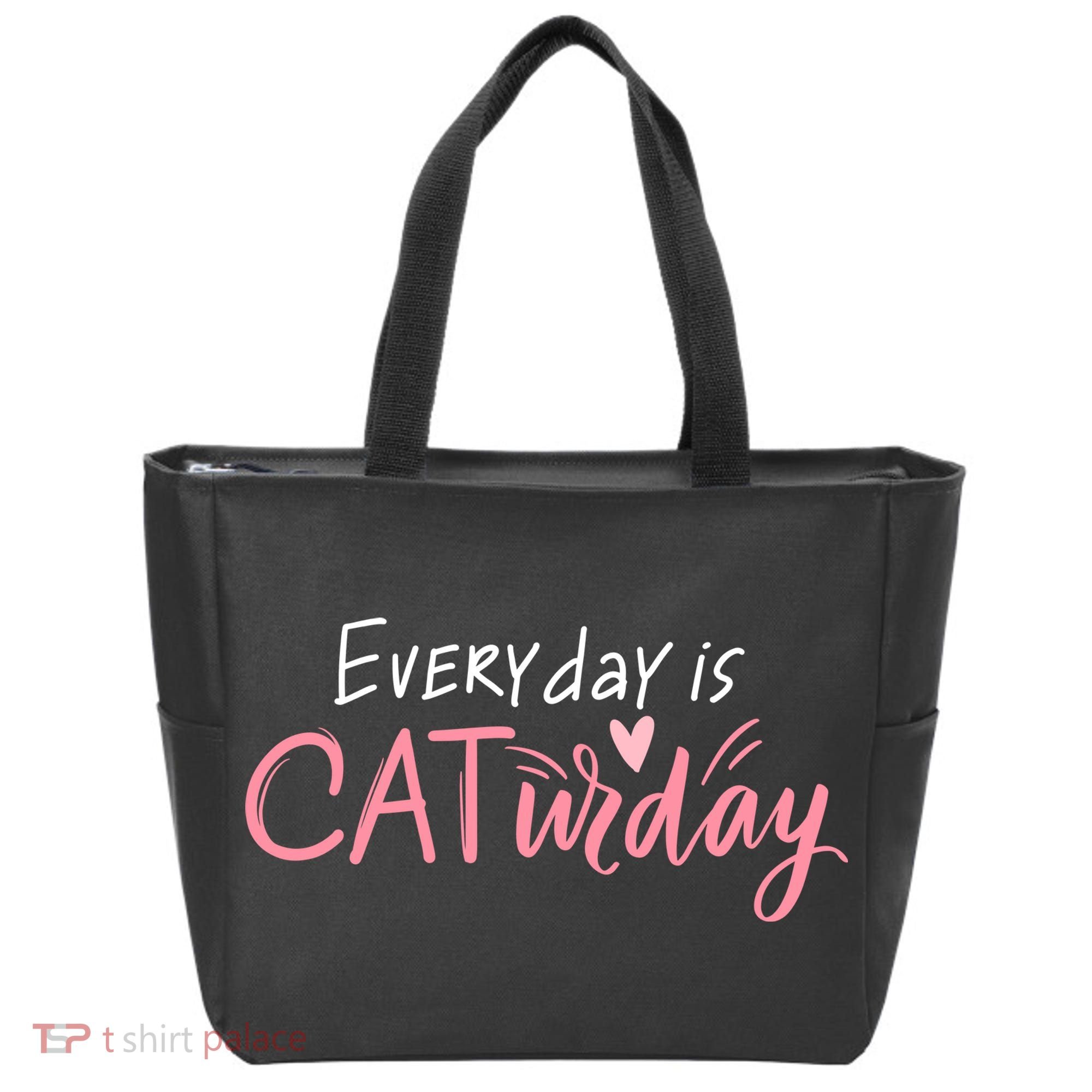 Everyday Is Caturday Cat Lover Tote Bag