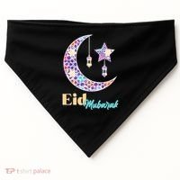 Eid Mubarak Happy Ramadan  USA-Made Doggie Bandana thumb 0