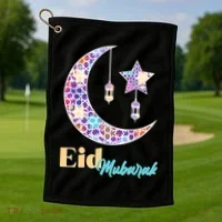Eid Mubarak Happy Ramadan  Golf Towel thumb 1