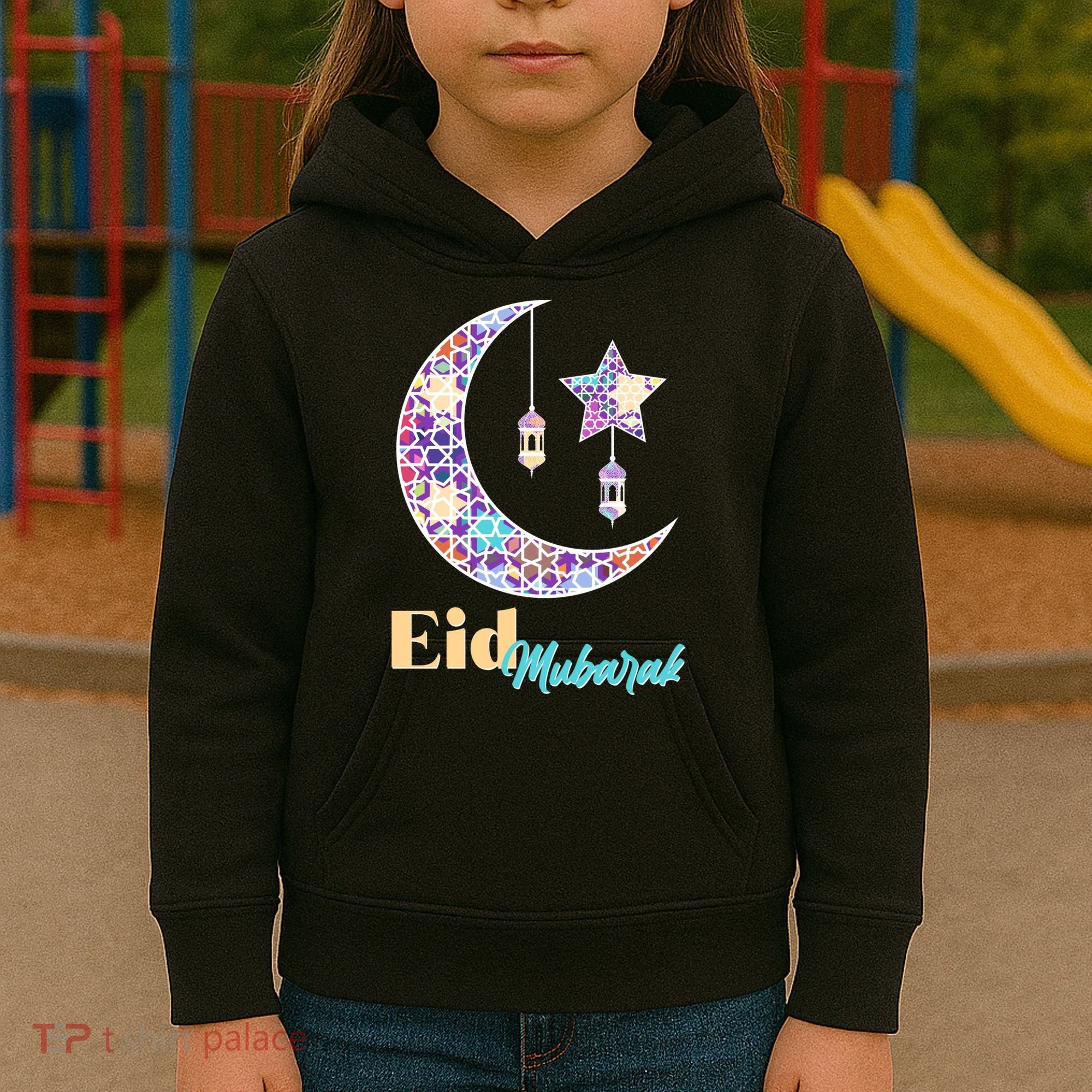 Eid Mubarak Happy Ramadan  Kids Hoodie