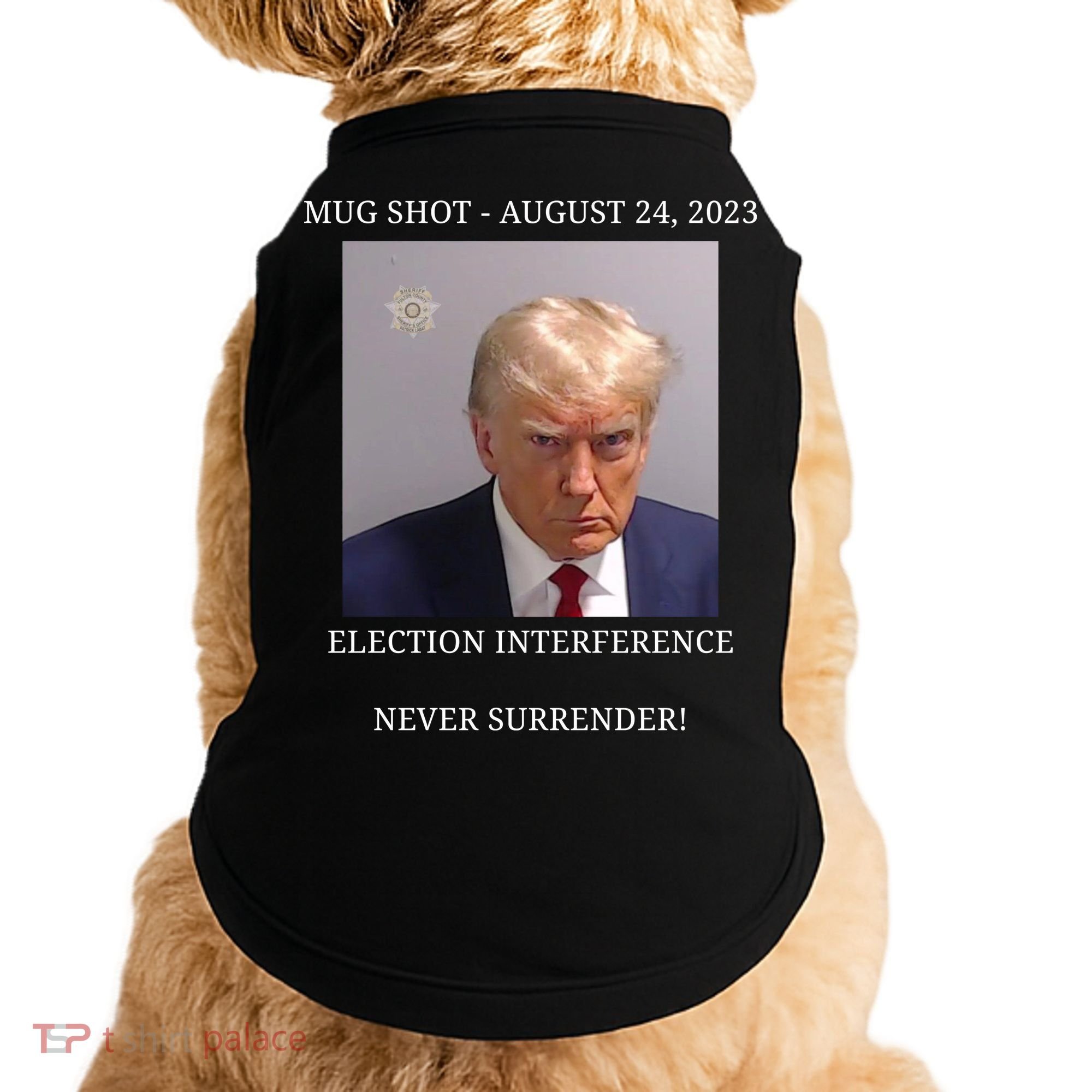 Election Interference Donald Trump Mugshot Doggie Tank