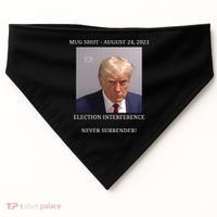 Election Interference Donald Trump Mugshot USA-Made Doggie Bandana thumb 0