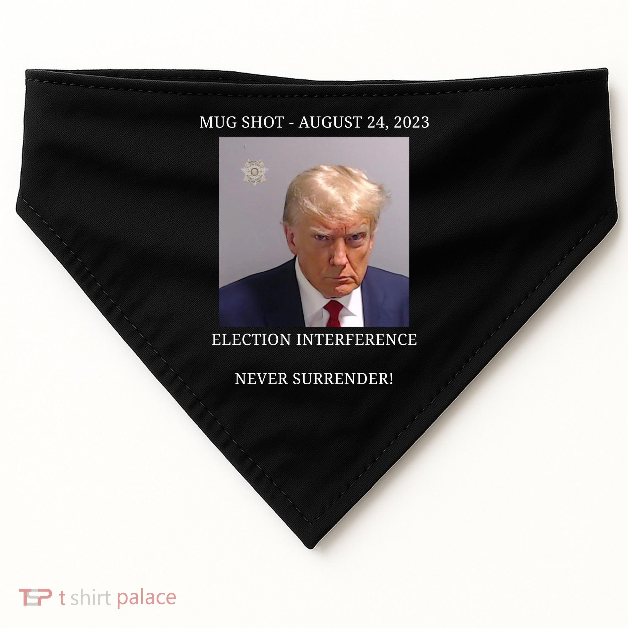Election Interference Donald Trump Mugshot USA-Made Doggie Bandana