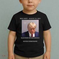 Election Interference Donald Trump Mugshot Toddler T-Shirt thumb 2