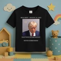 Election Interference Donald Trump Mugshot Toddler T-Shirt thumb 3