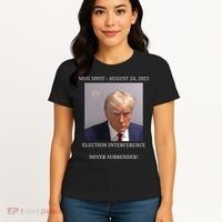Election Interference Donald Trump Mugshot Women's T-Shirt thumb 4