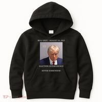 Election Interference Donald Trump Mugshot Kids Hoodie thumb 0