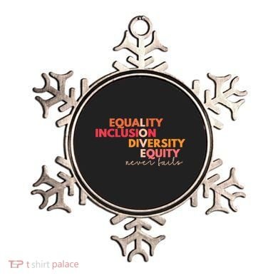 Equality Inclusion Diversity Equity Love Never Fails Teacher TShirt Ornament