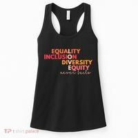 Equality Inclusion Diversity Equity Love Never Fails Teacher TShirt Women's Tank Top thumb 0