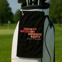 Equality Inclusion Diversity Equity Love Never Fails Teacher TShirt Golf Towel thumb 2