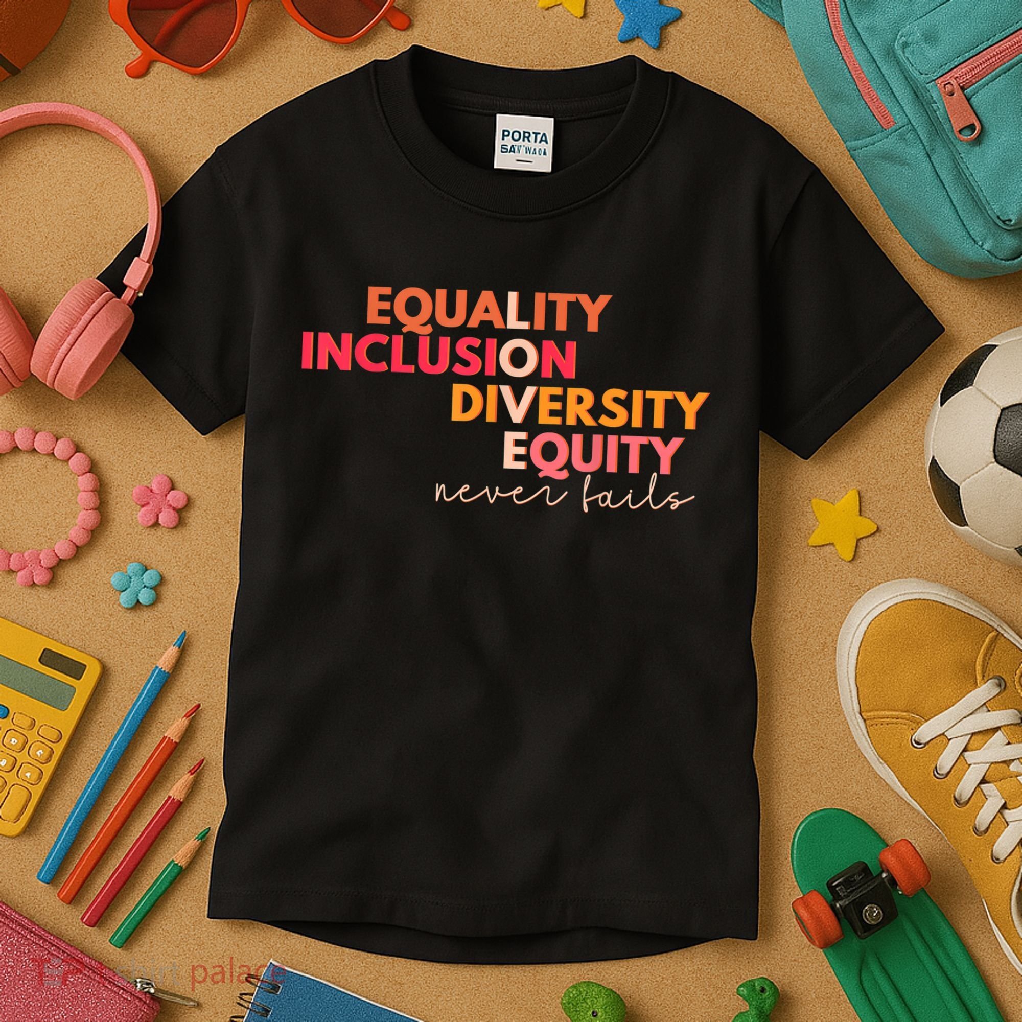 Equality Inclusion Diversity Equity Love Never Fails Teacher TShirt Kids T-Shirt