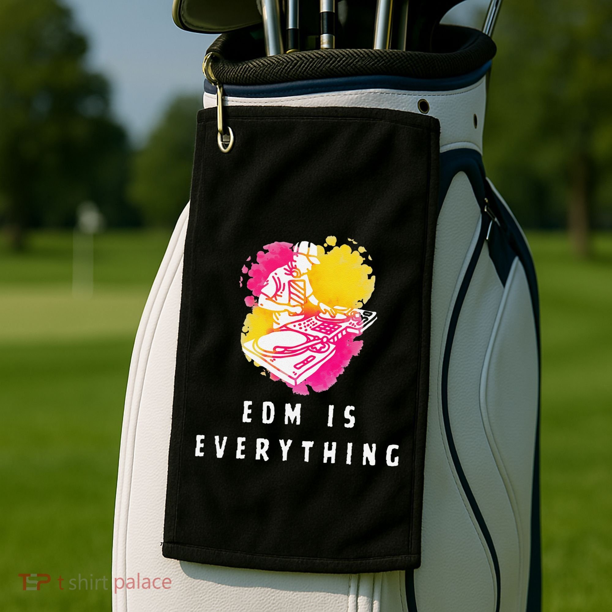 Edm Is Everything Electronic Dance Music Humor Golf Towel