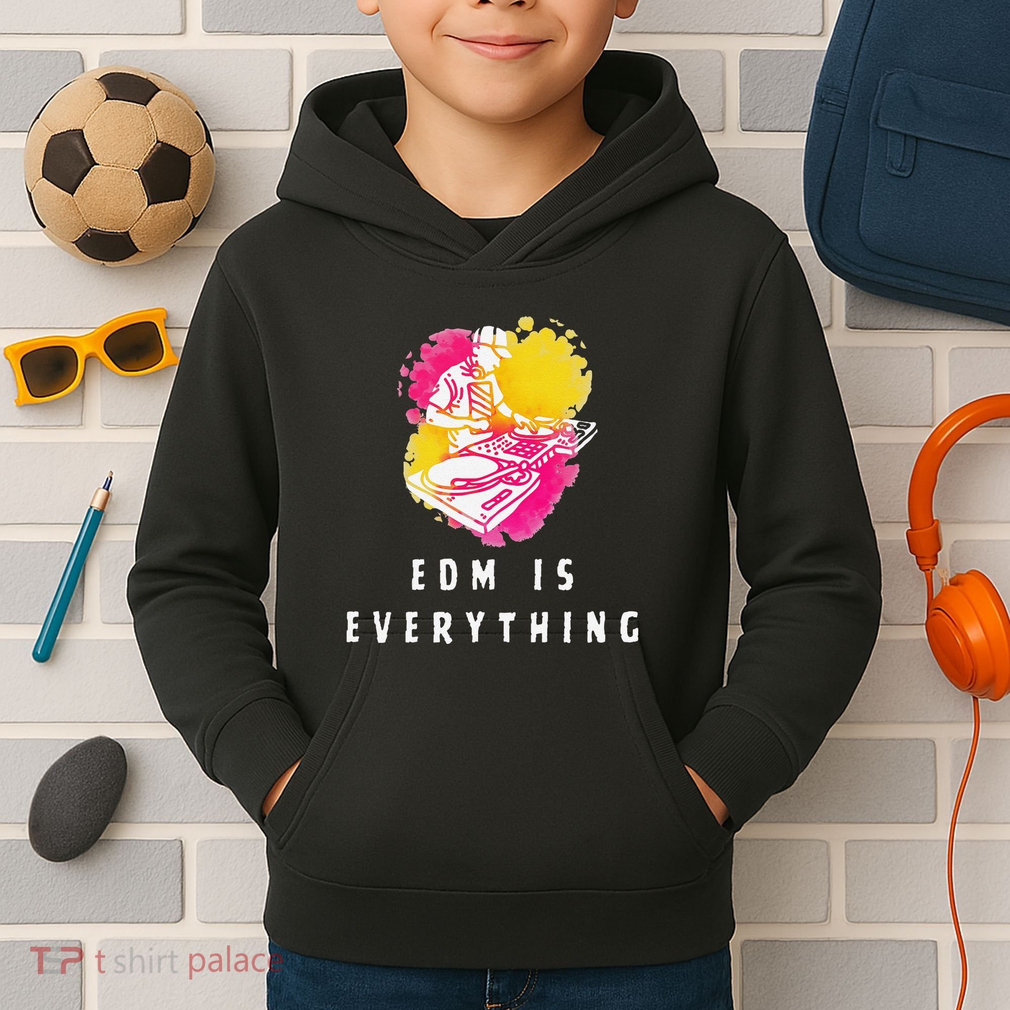 Edm Is Everything Electronic Dance Music Humor Kids Hoodie