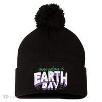 Everyday Is Earth Day Awareness Pom Pom 12in Knit Beanie thumb 0