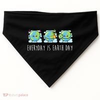 Everyday Is Earth Day Cute Planet Awareness USA-Made Doggie Bandana thumb 0