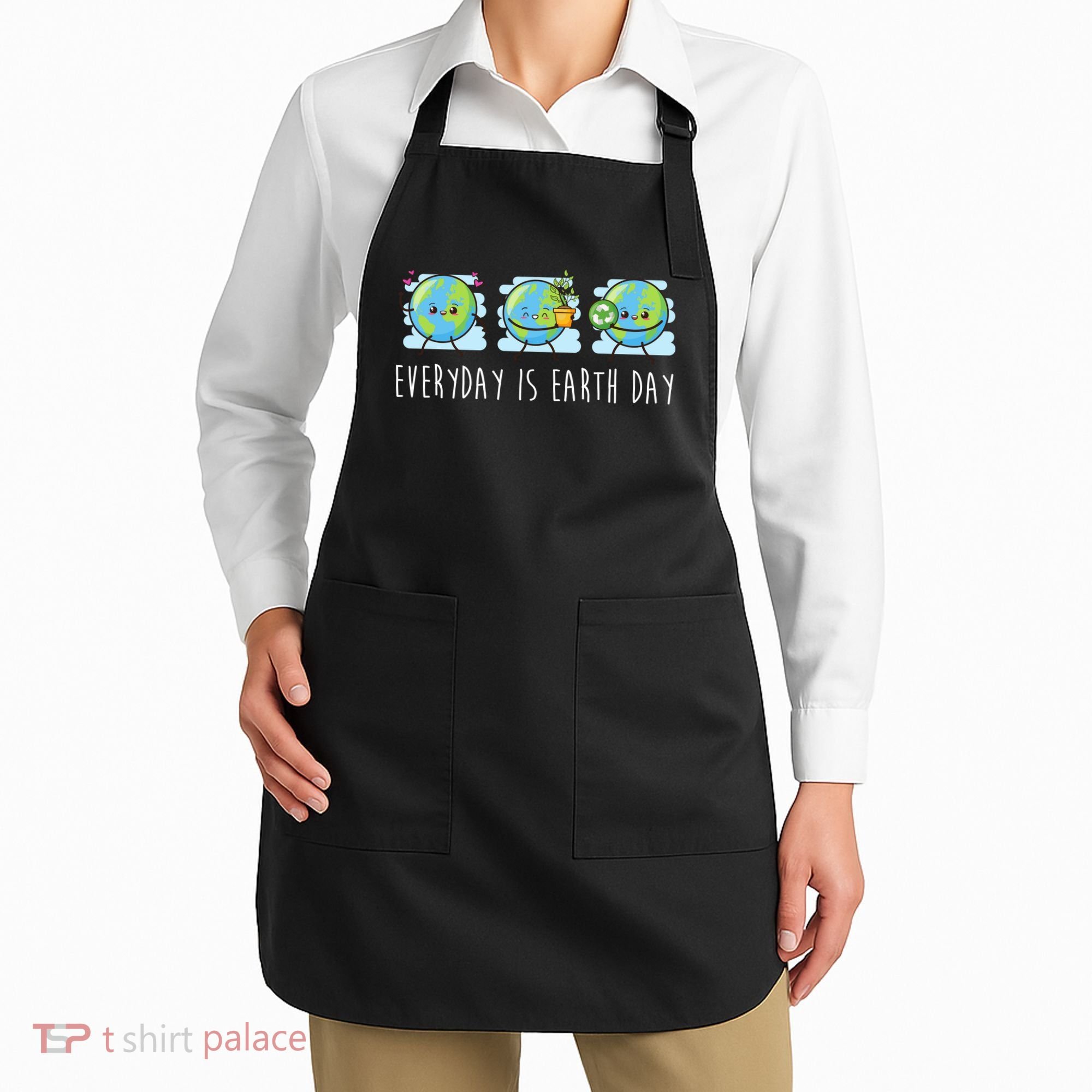 Everyday Is Earth Day Cute Planet Awareness Apron