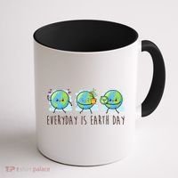 Everyday Is Earth Day Cute Planet Awareness Coffee Mug thumb 1