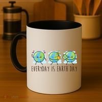 Everyday Is Earth Day Cute Planet Awareness Coffee Mug thumb 4
