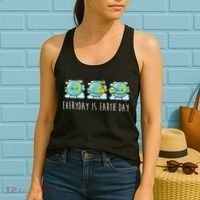 Everyday Is Earth Day Cute Planet Awareness Women's Tank Top thumb 2