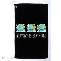 Everyday Is Earth Day Cute Planet Awareness Golf Towel thumb 0