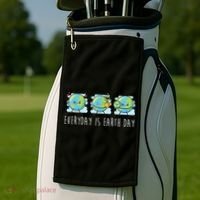 Everyday Is Earth Day Cute Planet Awareness Golf Towel thumb 2