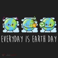 Everyday Is Earth Day Cute Planet Awareness Golf Towel thumb 3