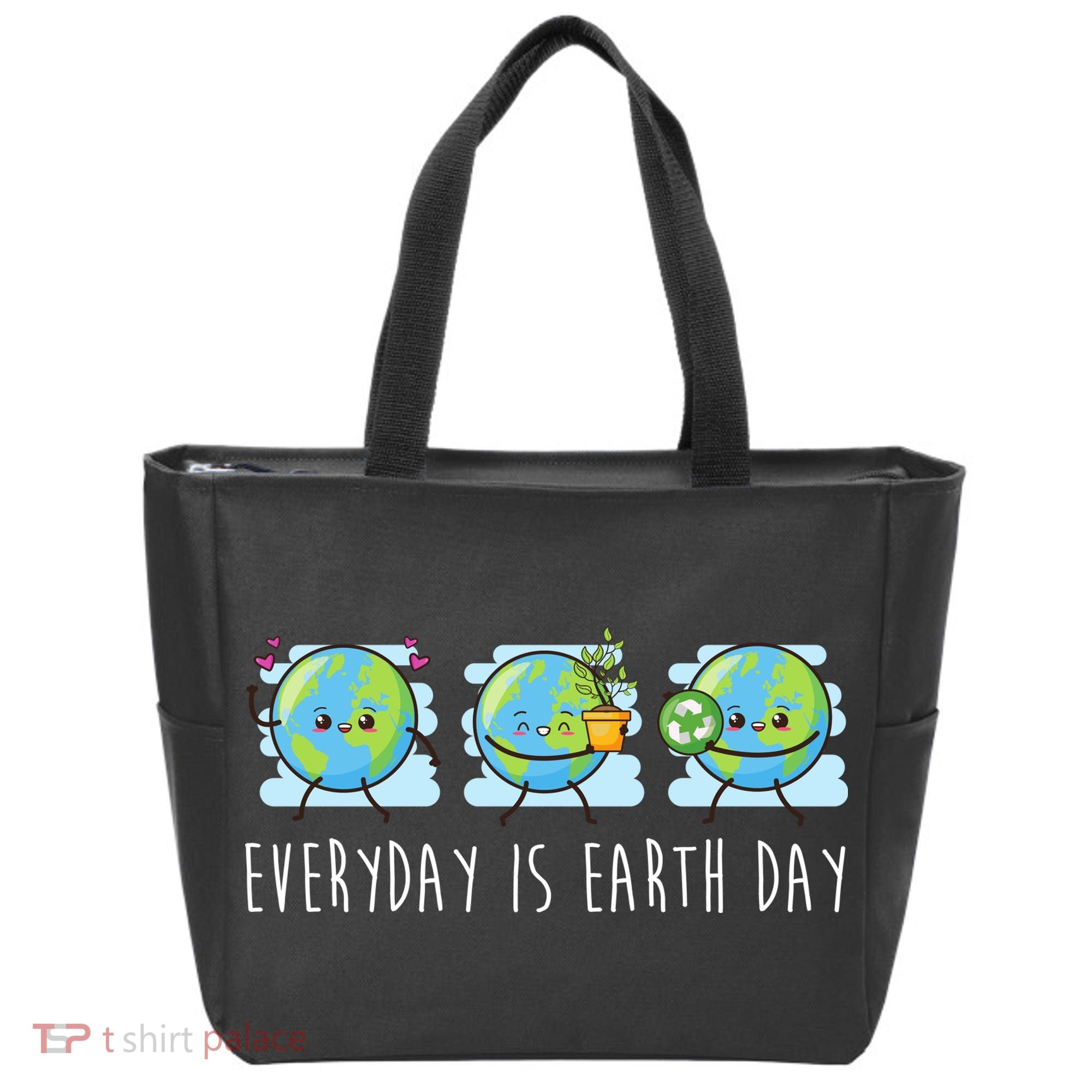 Everyday Is Earth Day Cute Planet Awareness Tote Bag