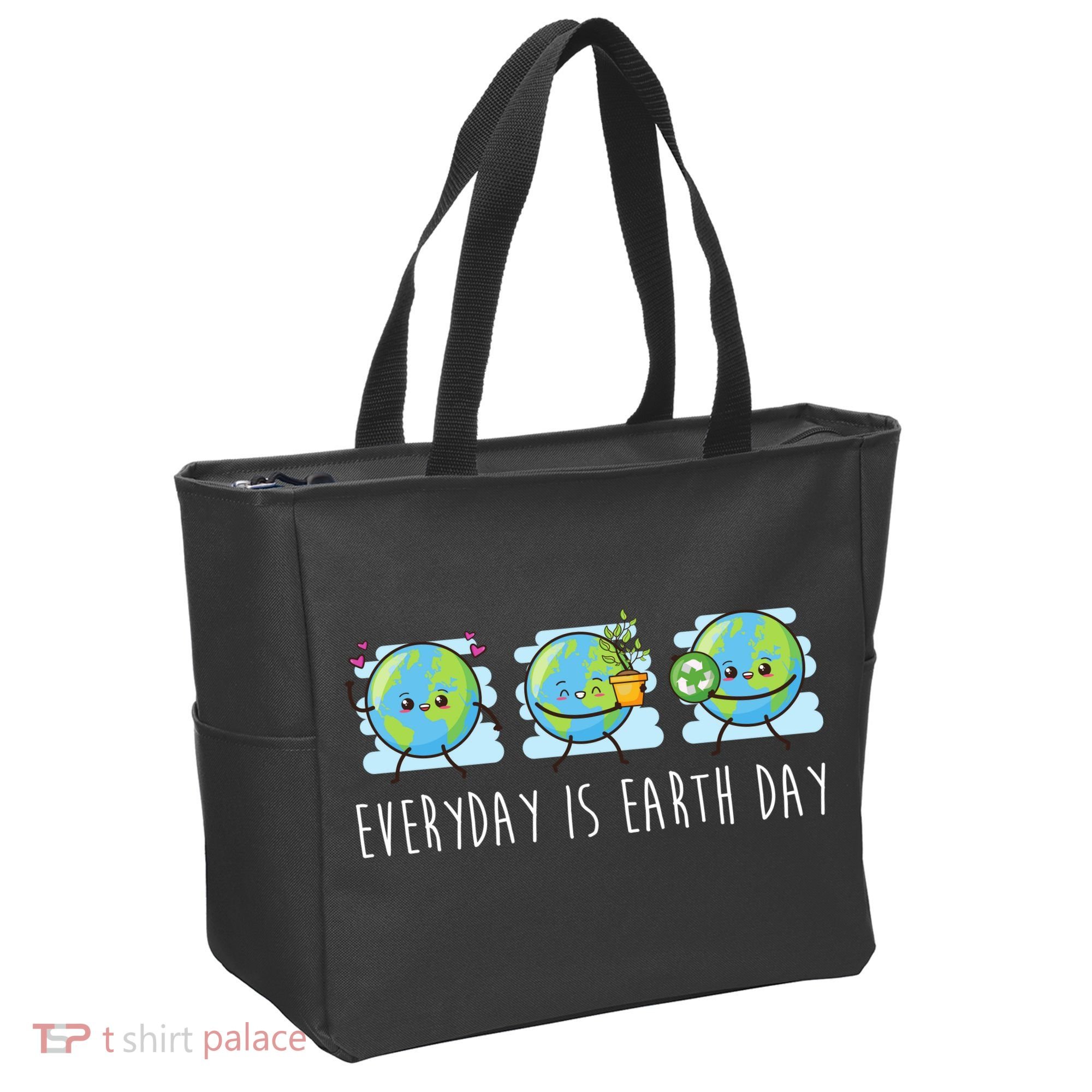 Everyday Is Earth Day Cute Planet Awareness Tote Bag