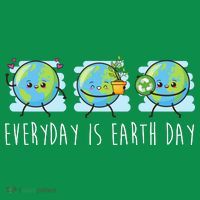 Everyday Is Earth Day Cute Planet Awareness Coaster thumb 2