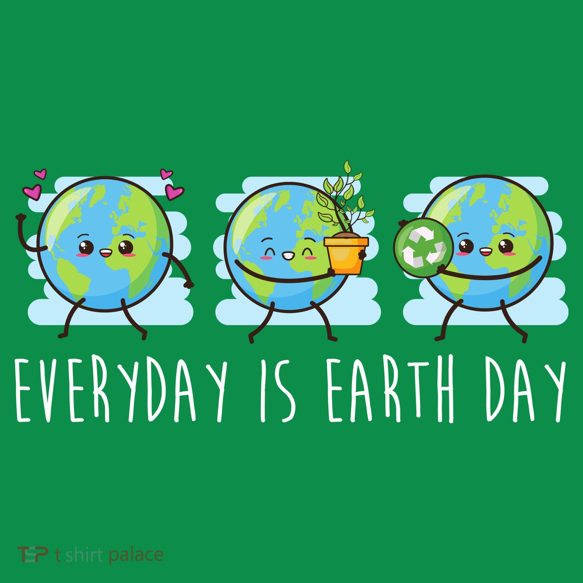 Everyday Is Earth Day Cute Planet Awareness Toddler Hoodie