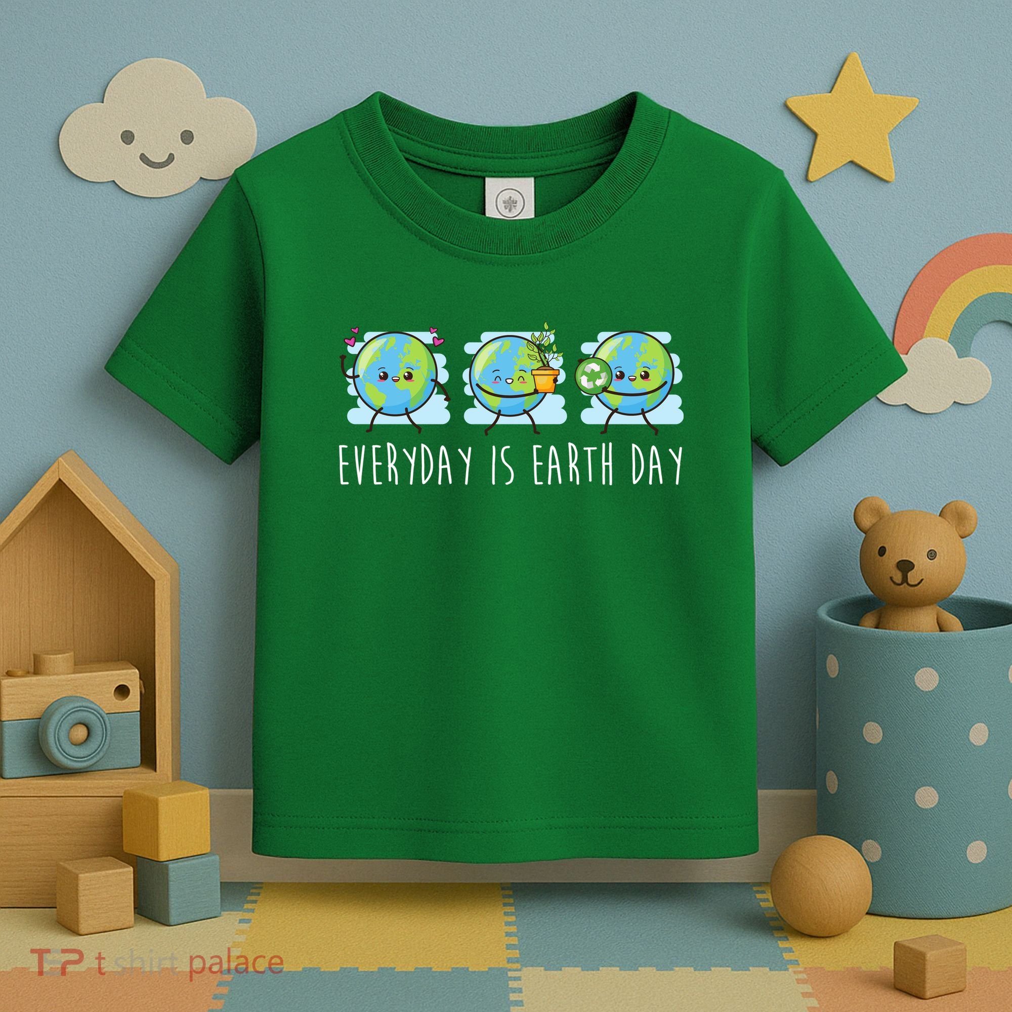 Everyday Is Earth Day Cute Planet Awareness Toddler T-Shirt