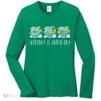 Everyday Is Earth Day Cute Planet Awareness Women's Long Sleeve Shirt thumb 0