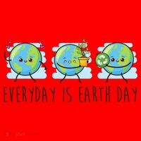Everyday Is Earth Day Cute Planet Awareness Santa Hat thumb 1