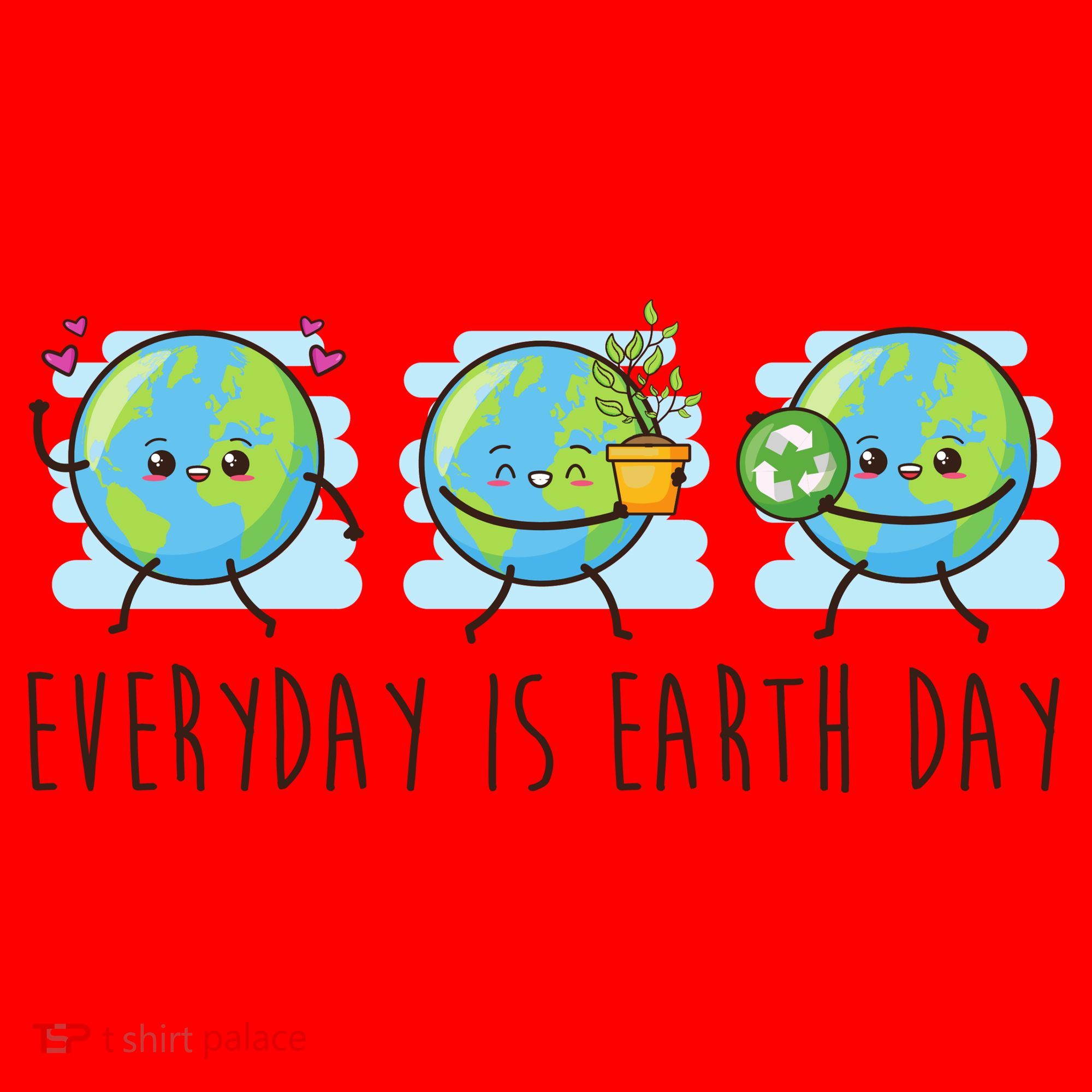 Everyday Is Earth Day Cute Planet Awareness Santa Hat