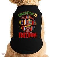 Education Is Freedom Black History Book Reading Lover Doggie Tank thumb 0
