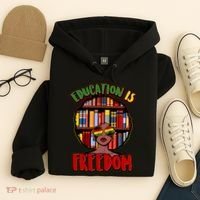Education Is Freedom Black History Book Reading Lover Hoodie thumb 4