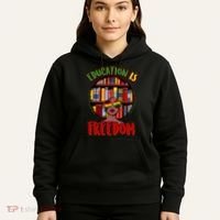 Education Is Freedom Black History Book Reading Lover Hoodie thumb 5