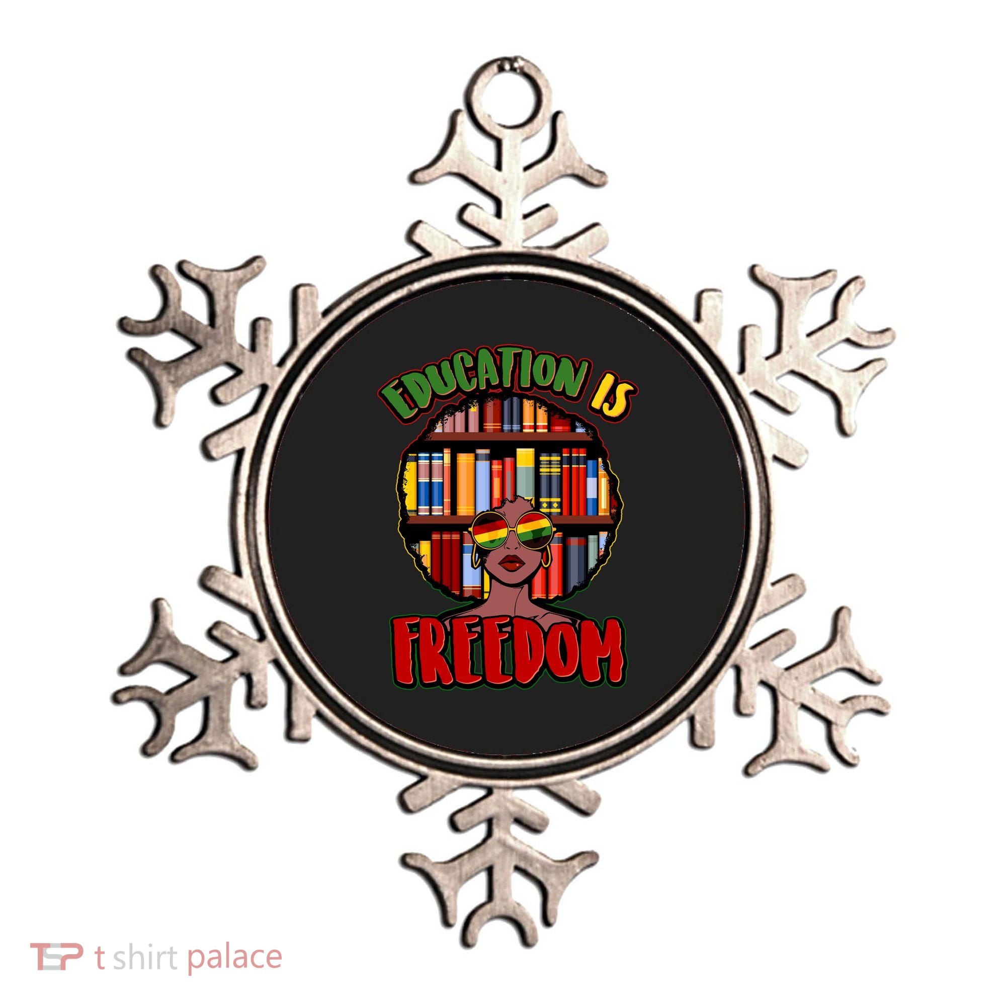 Education Is Freedom Black History Book Reading Lover Ornament