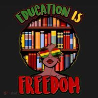 Education Is Freedom Black History Book Reading Lover Ornament thumb 1