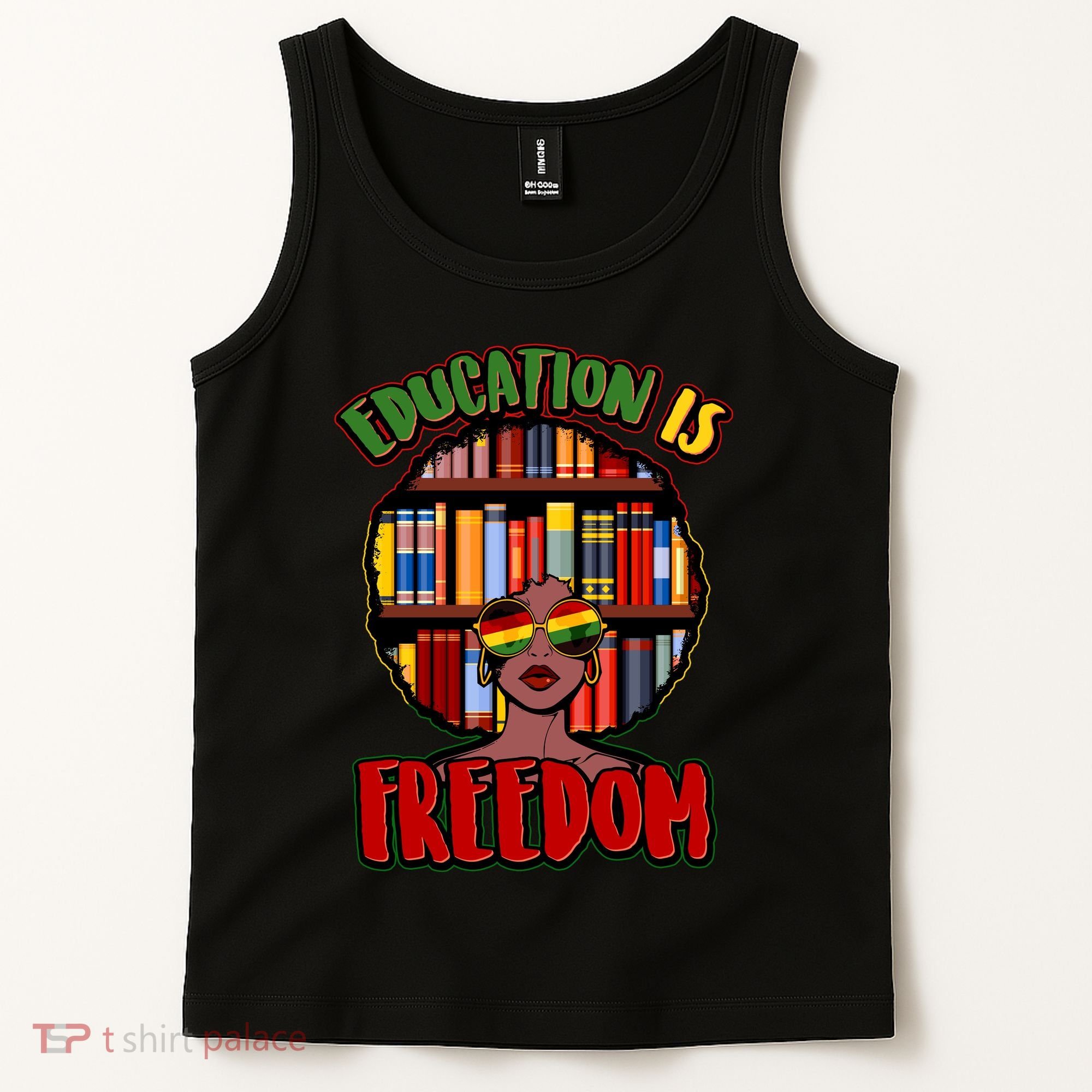 Education Is Freedom Black History Book Reading Lover Tank Top
